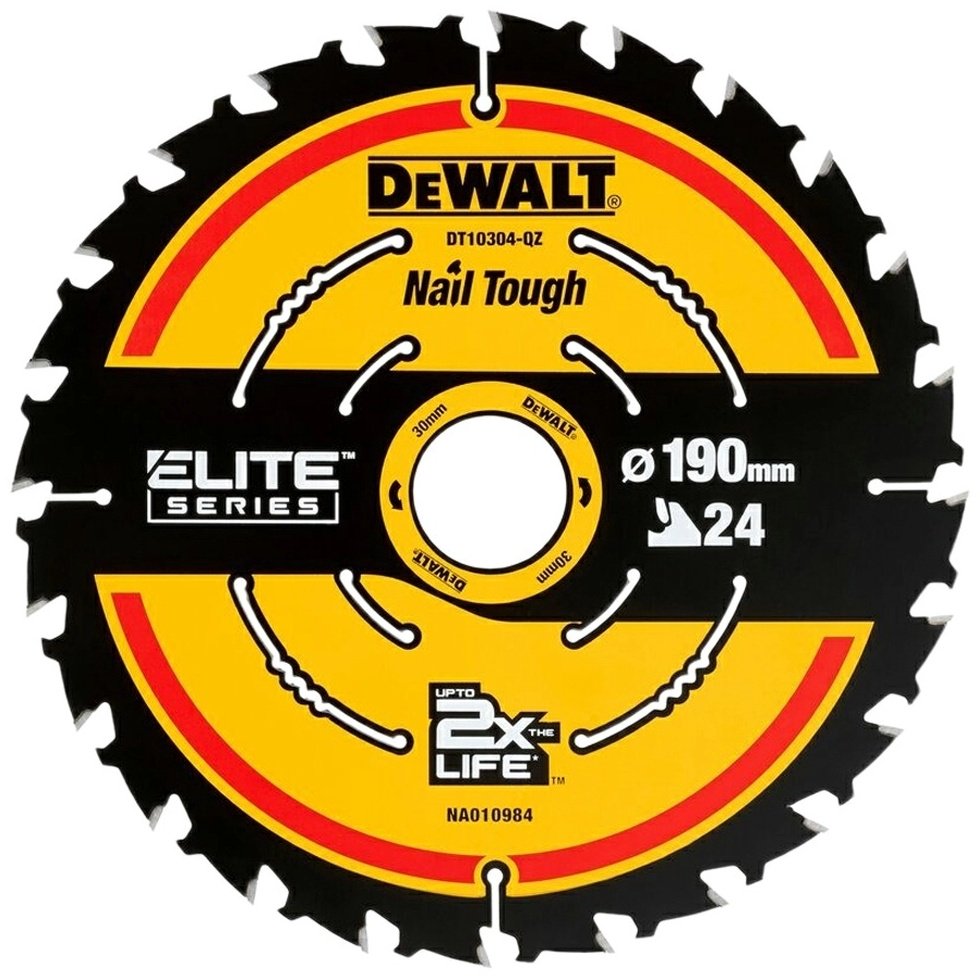 Пильный диск по дереву DeWALT DT10402-QZ, 190x30 мм, 24Т