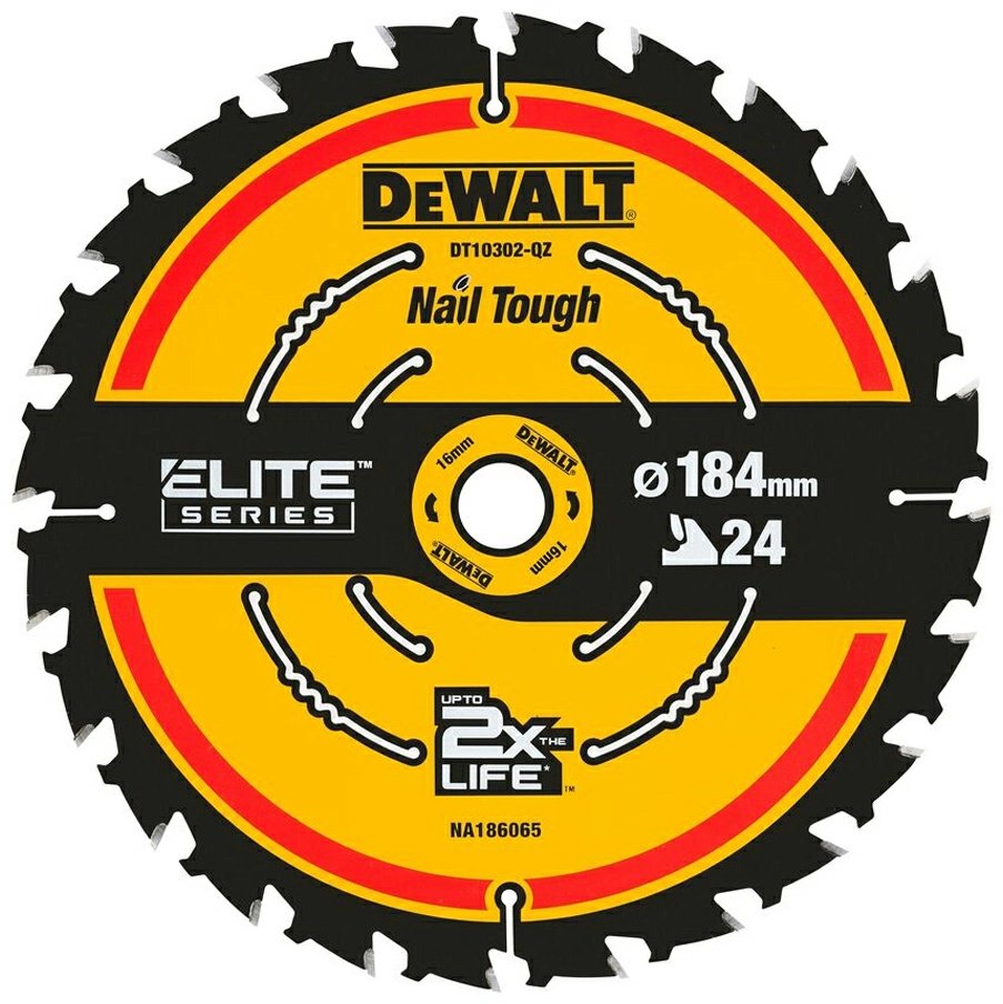 Пильный диск по дереву DeWALT DT10401-QZ, 184x20 мм, 24Т