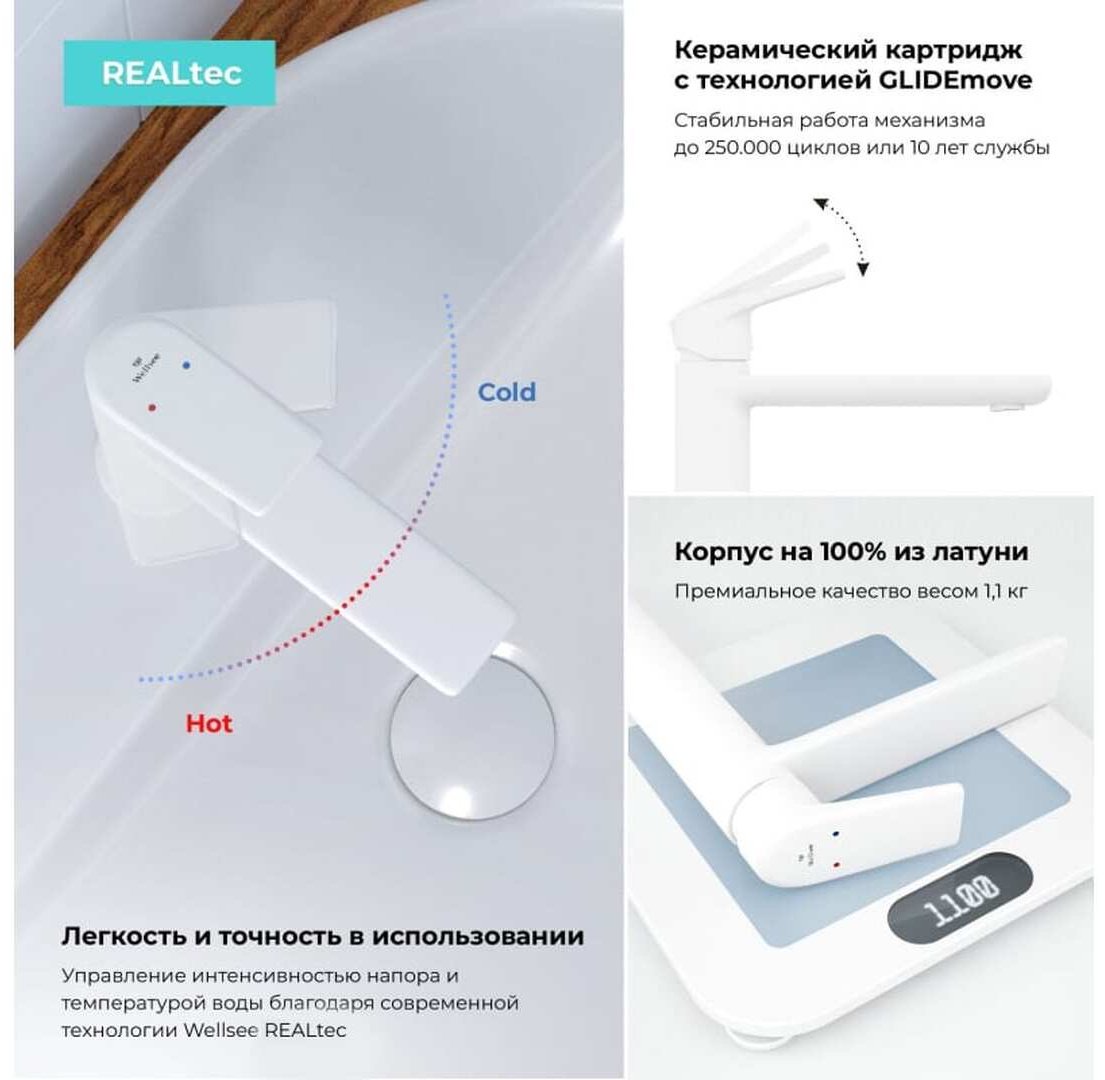 Раковина Wellsee 201003595 Bisou подвесная полукруглая 45, фаянс купить,0