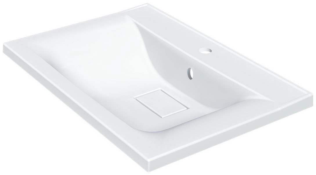 Раковина Vincea VCB-3M650W врезная прямоугольная 65, искусственный камень купить,106200
