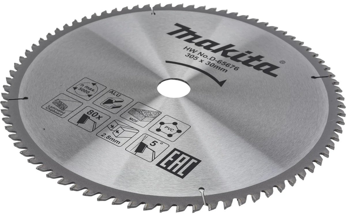 Пильный диск универсальный Makita D-65676, 305x30 мм, 80Т купить,0
