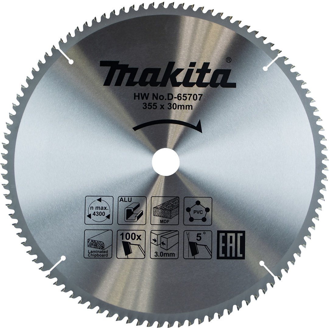 Пильный диск универсальный Makita D-65707, 355x30 мм, 100Т
