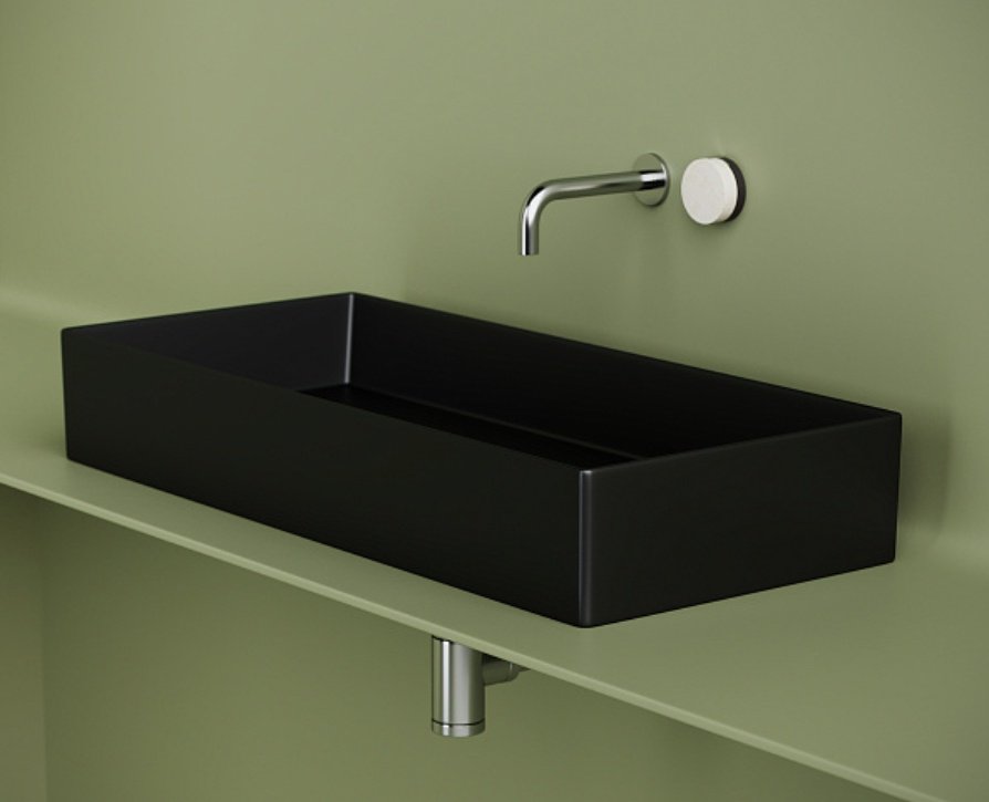 Раковина Ceramicanova CN6072MB накладная прямоугольная 80, санфарфор купить,0