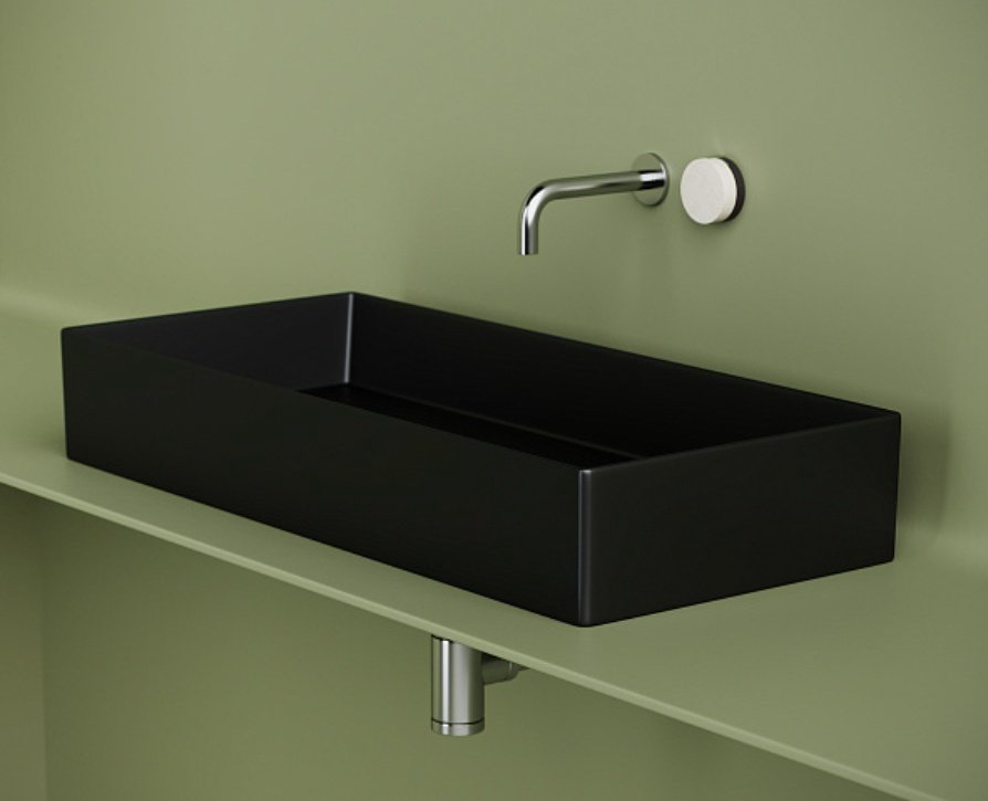 Раковина Ceramicanova CN6072MB накладная прямоугольная 80, санфарфор купить,NaN