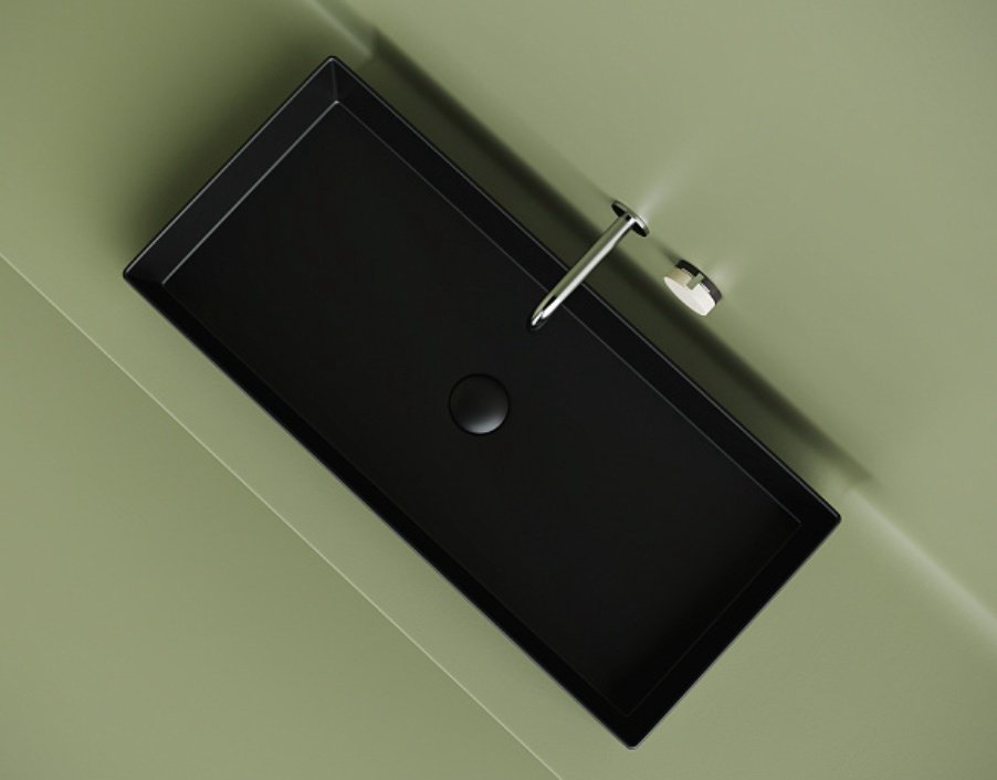 Раковина Ceramicanova CN6072MB накладная прямоугольная 80, санфарфор купить,NaN