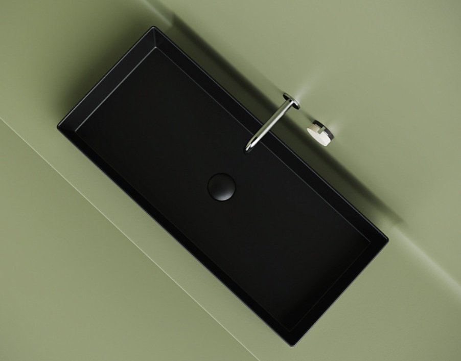 Раковина Ceramicanova CN6072MB накладная прямоугольная 80, санфарфор купить,0