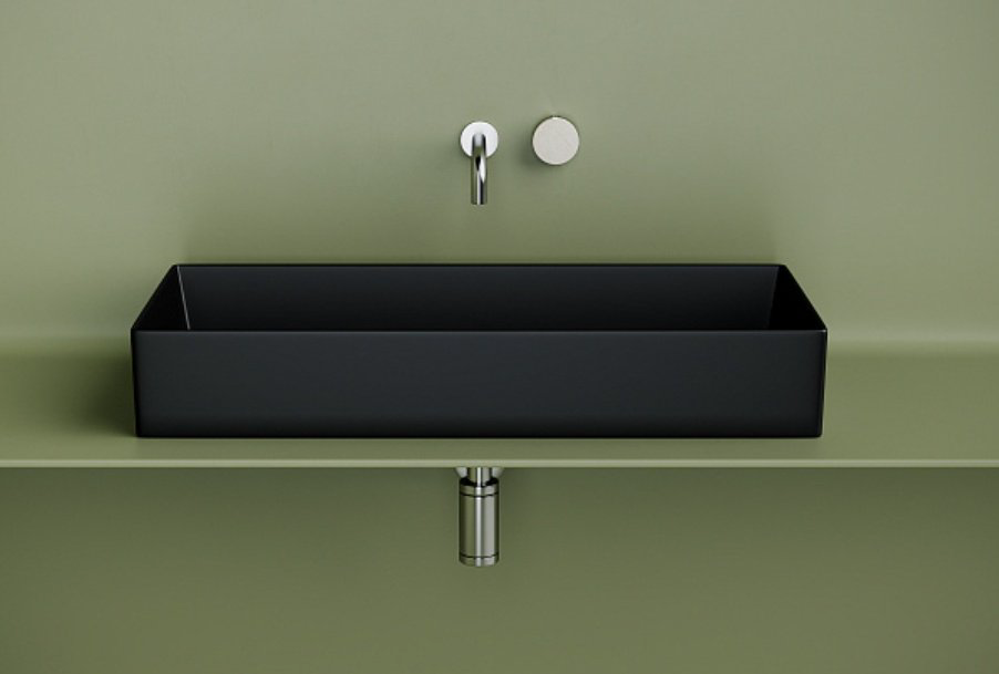 Раковина Ceramicanova CN6072MB накладная прямоугольная 80, санфарфор купить,772020