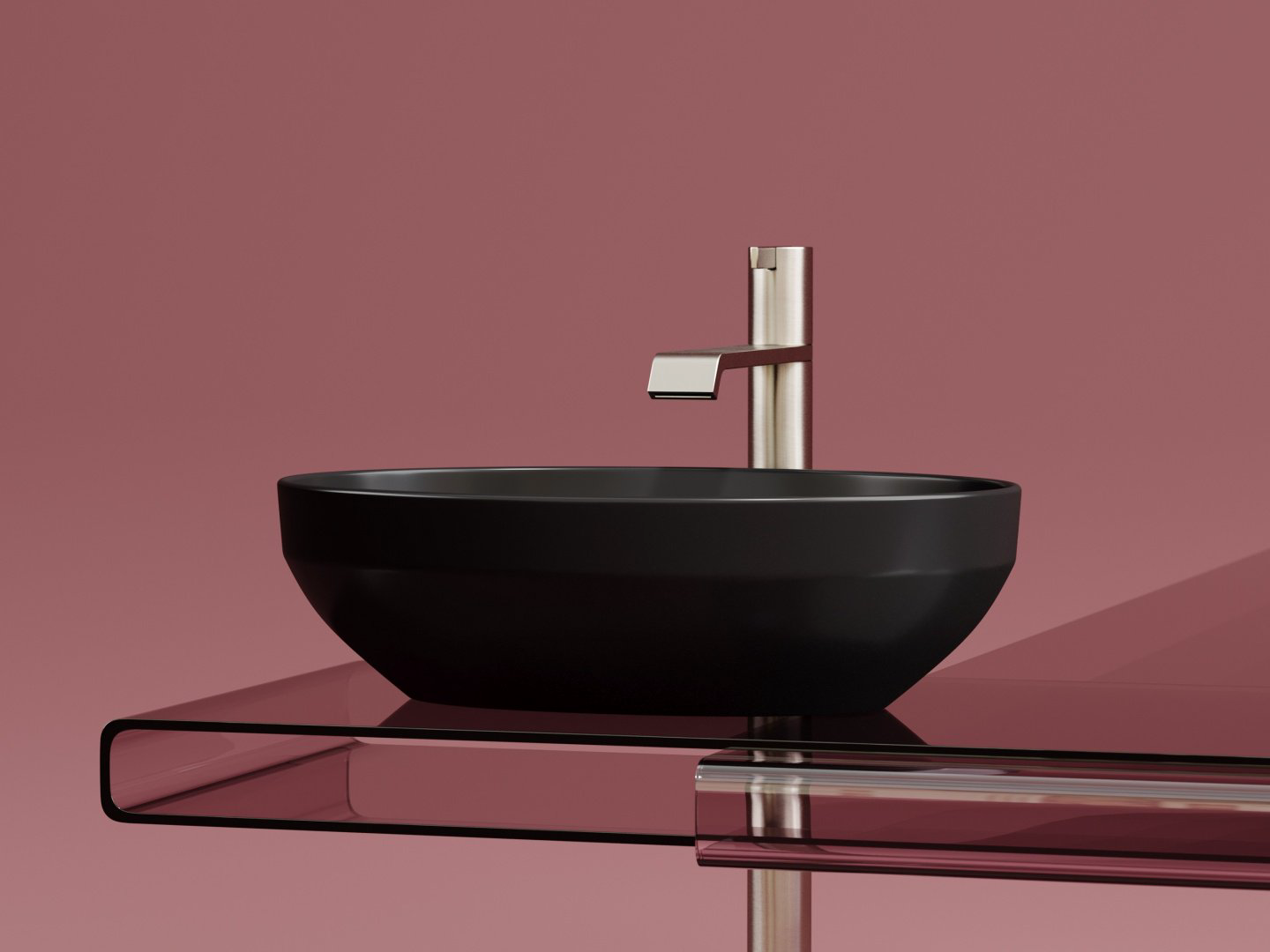 Раковина Ceramicanova CN6056MB накладная овальная 36.3, санфарфор купить,184075