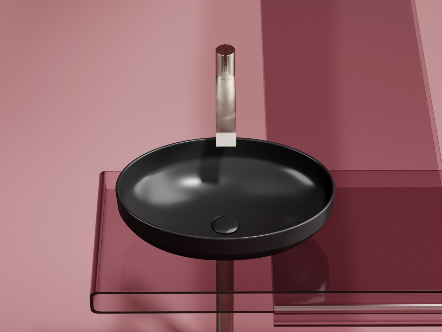 Раковина Ceramicanova CN6056MB накладная овальная 36.3, санфарфор