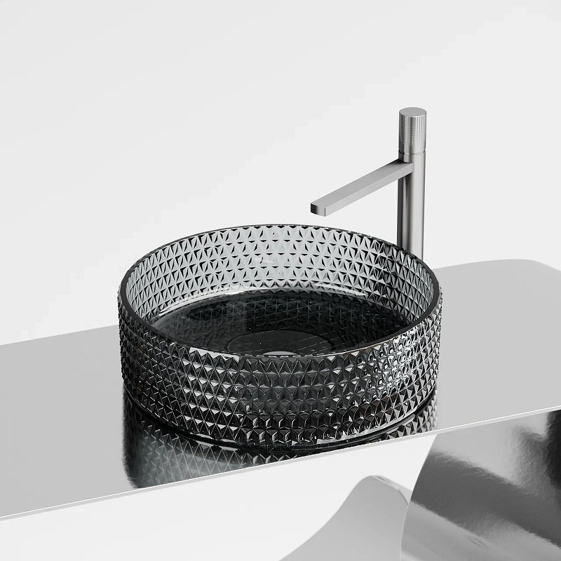 Раковина Ceramicanova CN6060 накладная круглая 36, стекло