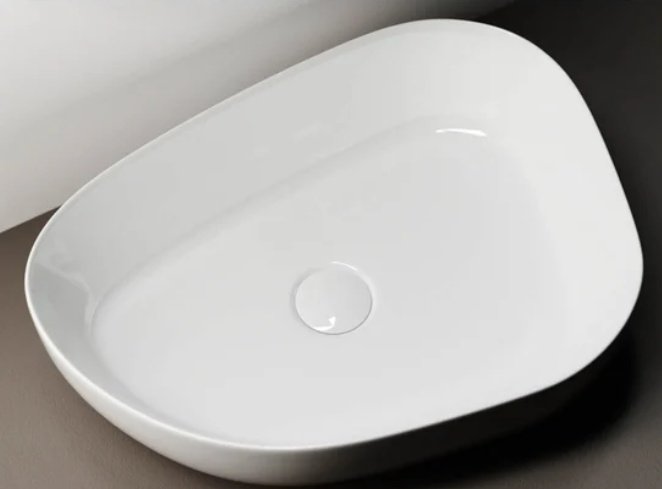 Раковина Ceramicanova CN5003 накладная нестандартная 55, санфарфор