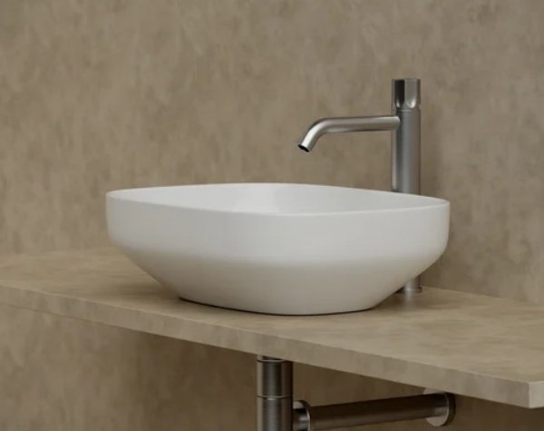 Раковина Ceramicanova CN5031 накладная прямоугольная 50, санфарфор
