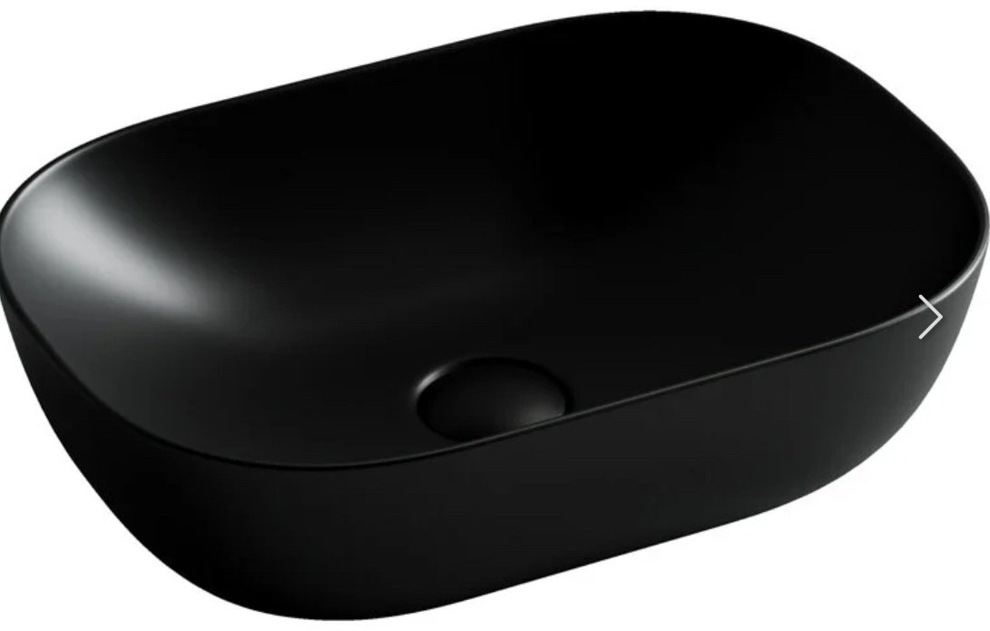 Раковина Ceramicanova CN6009MB накладная прямоугольная 45, санфарфор