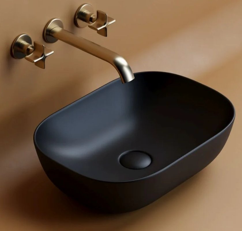Раковина Ceramicanova CN6009MB накладная прямоугольная 45, санфарфор купить,246163