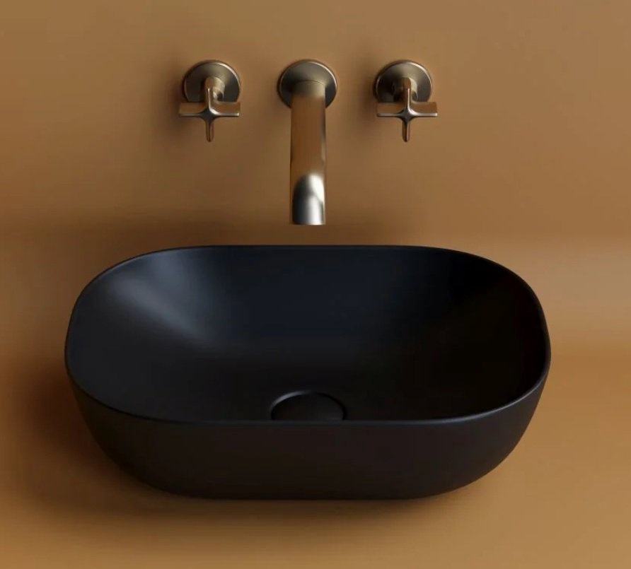Раковина Ceramicanova CN6009MB накладная прямоугольная 45, санфарфор купить,246163