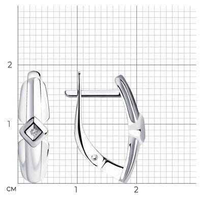 SOKOLOV 87010027-87020028 вес 3.84 г серебро, бриллиант купить,0