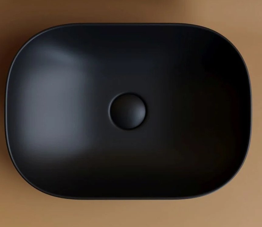 Раковина Ceramicanova CN6009MB накладная прямоугольная 45, санфарфор