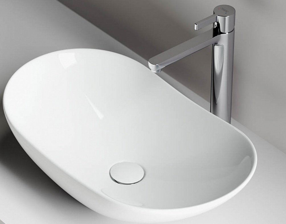 Раковина Ceramicanova CN6015 накладная овальная 62, санфарфор купить,NaN