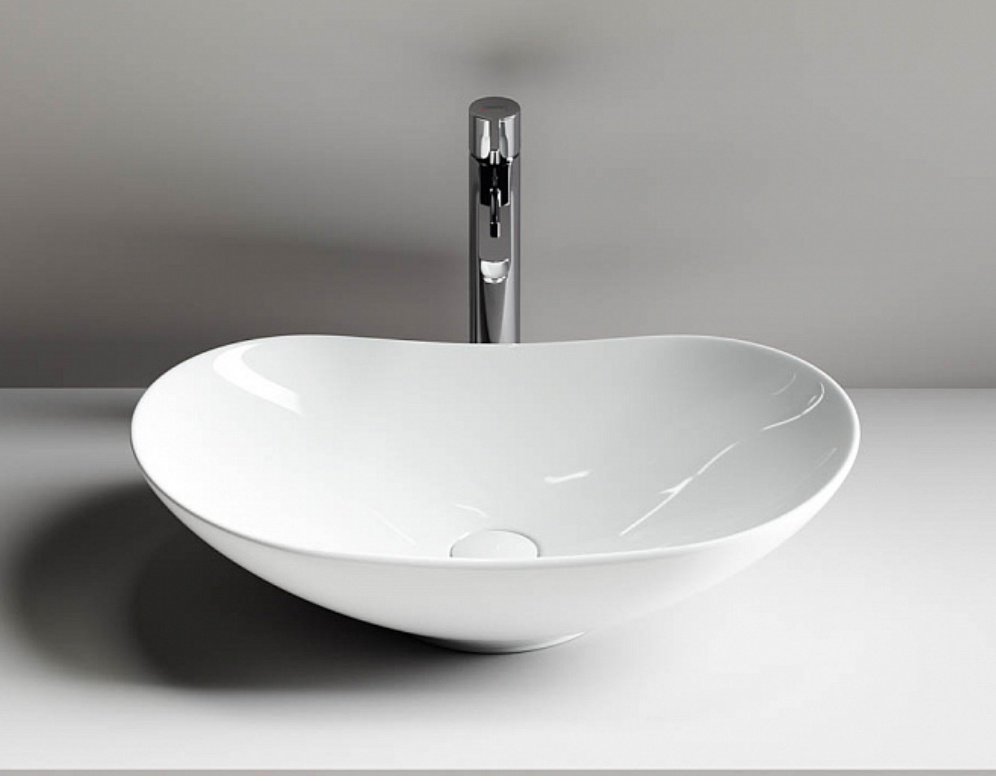 Раковина Ceramicanova CN6015 накладная овальная 62, санфарфор