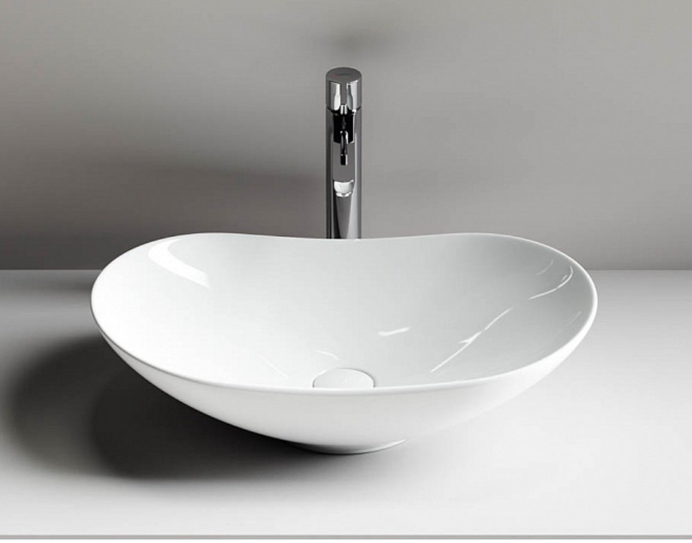 Раковина Ceramicanova CN6015 накладная овальная 62, санфарфор купить,149552