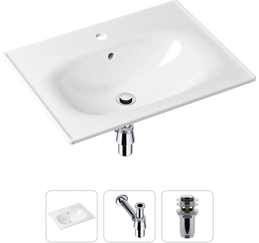 Раковина Lavinia Boho Bathroom Sink 21520435 врезная прямоугольная 46, фарфор