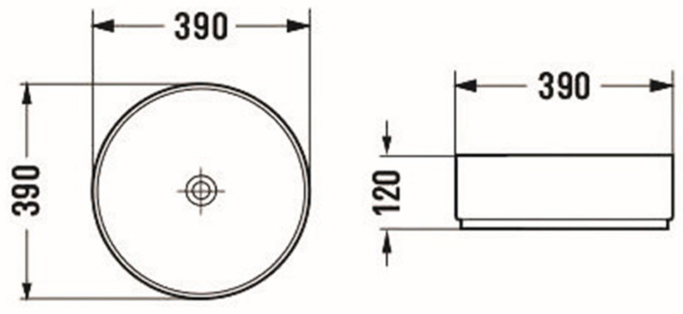 Раковина Ceramicanova CN6022MW накладная круглая 39, фаянс купить,247400