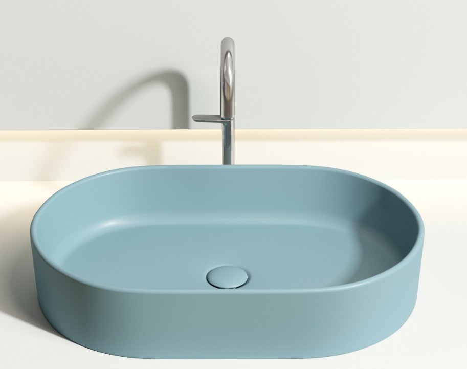 Раковина Ceramicanova CN6048MLG накладная овальная 60, санфарфор