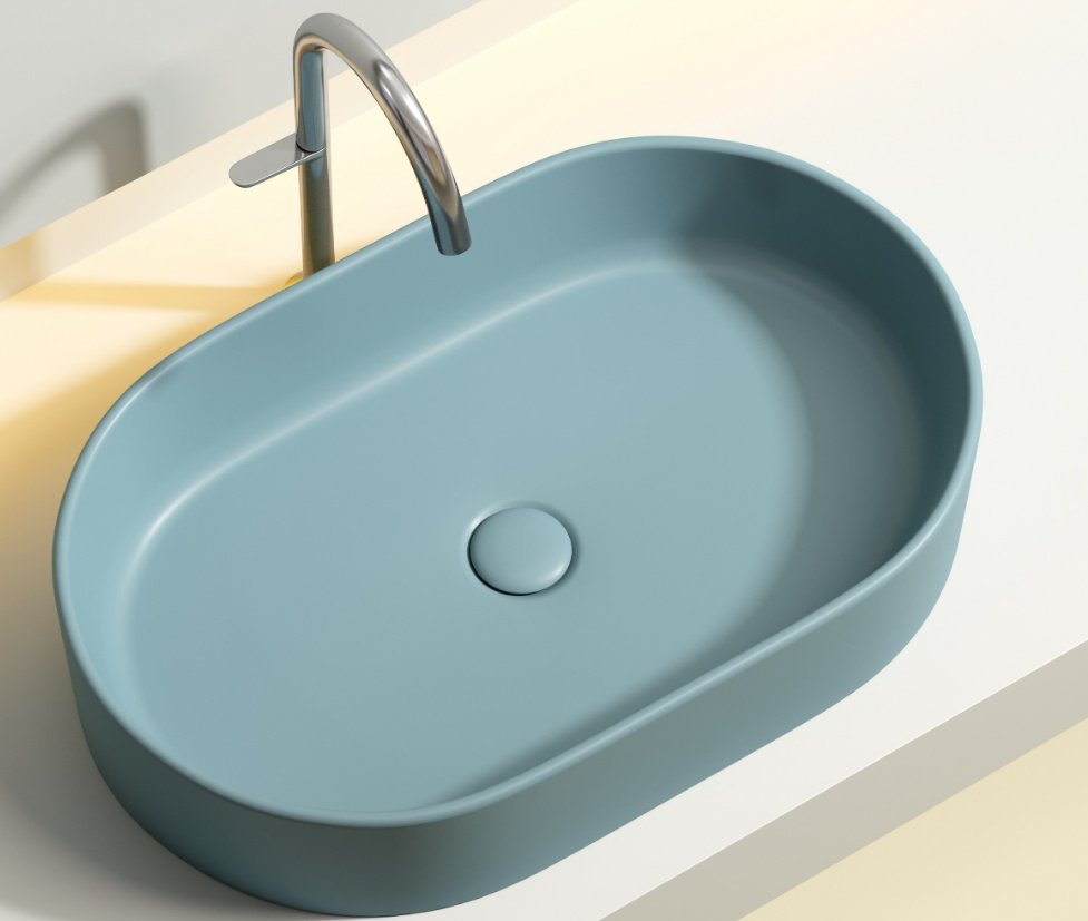 Раковина Ceramicanova CN6048MLG накладная овальная 60, санфарфор купить,0