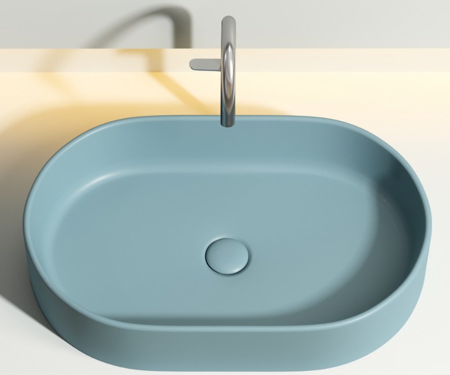 Раковина Ceramicanova CN6048MLG накладная овальная 60, санфарфор купить,0