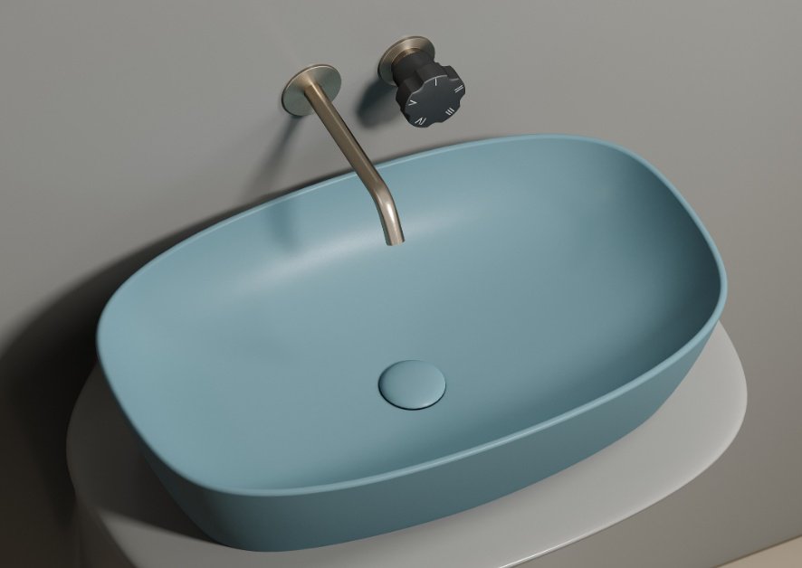 Раковина Ceramicanova CN6049MLG накладная овальная 60, санфарфор купить,0