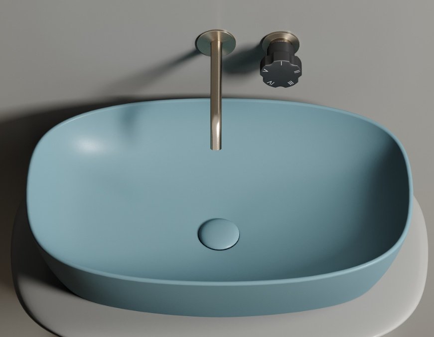 Раковина Ceramicanova CN6049MLG накладная овальная 60, санфарфор купить,0