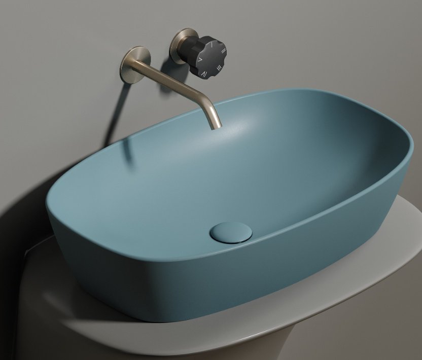 Раковина Ceramicanova CN6049MLG накладная овальная 60, санфарфор купить,0