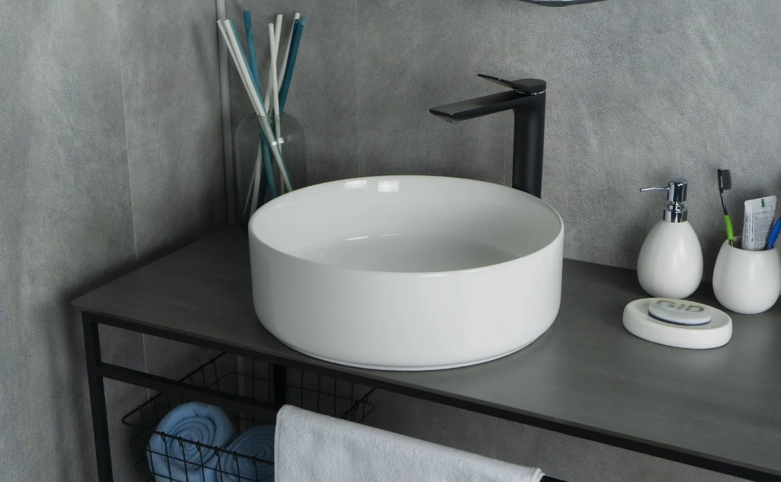 Раковина GID-ceramic N9424 накладная круглая 40, керамика купить,NaN