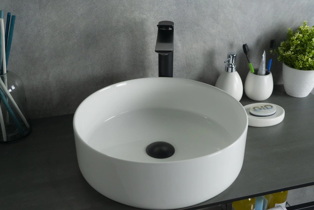 Раковина GID-ceramic N9424 накладная круглая 40, керамика купить,NaN