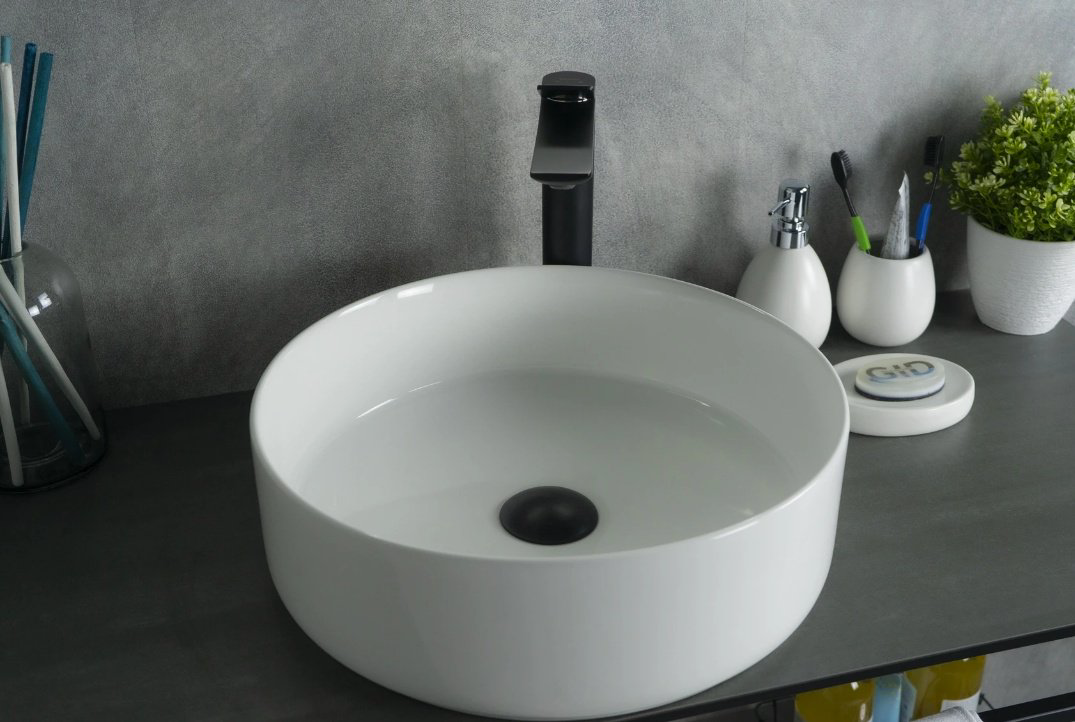 Раковина GID-ceramic N9424 накладная круглая 40, керамика купить,NaN