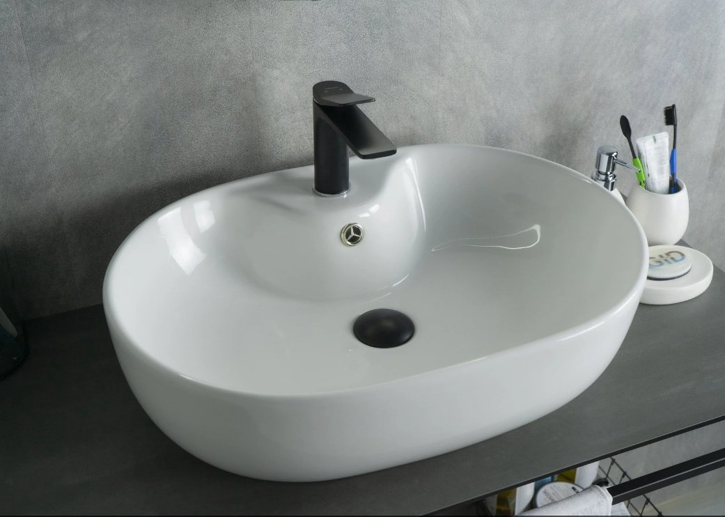 Раковина GID-ceramic N9163 накладная овальная 59, керамика купить,NaN