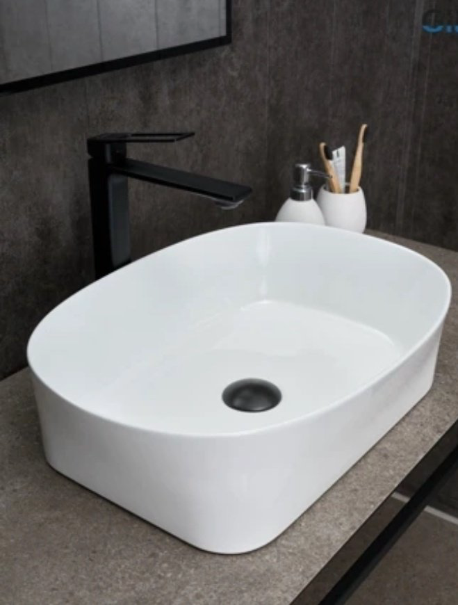 Раковина GID-ceramic N9028 накладная прямоугольная 53, керамика купить,76700