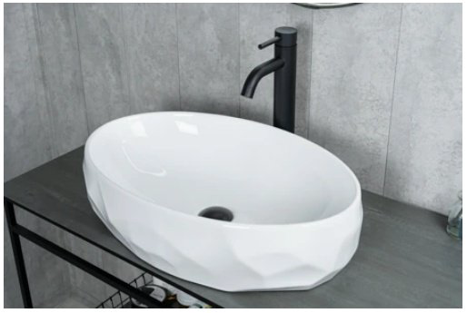 Раковина GID-ceramic 9030wx накладная овальная 60, керамика купить,NaN