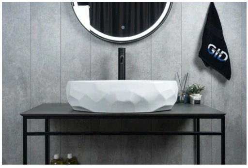 Раковина GID-ceramic 9030wx накладная овальная 60, керамика купить,0