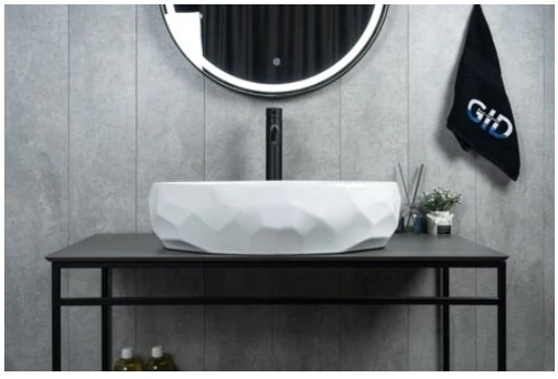 Раковина GID-ceramic 9030wx накладная овальная 60, керамика купить,NaN