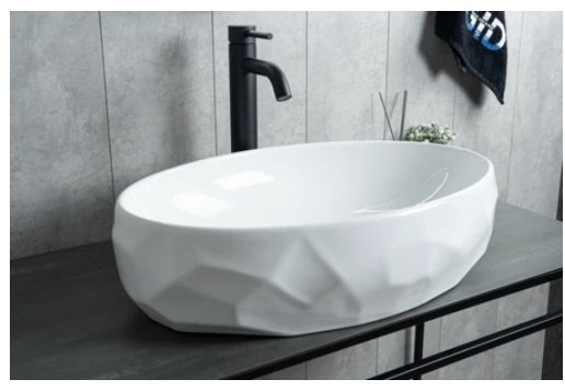 Раковина GID-ceramic 9030wx накладная овальная 60, керамика