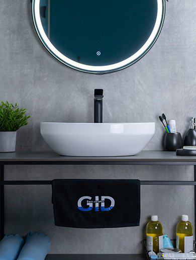 Раковина GID-ceramic D1469 накладная овальная 36, керамика купить,NaN