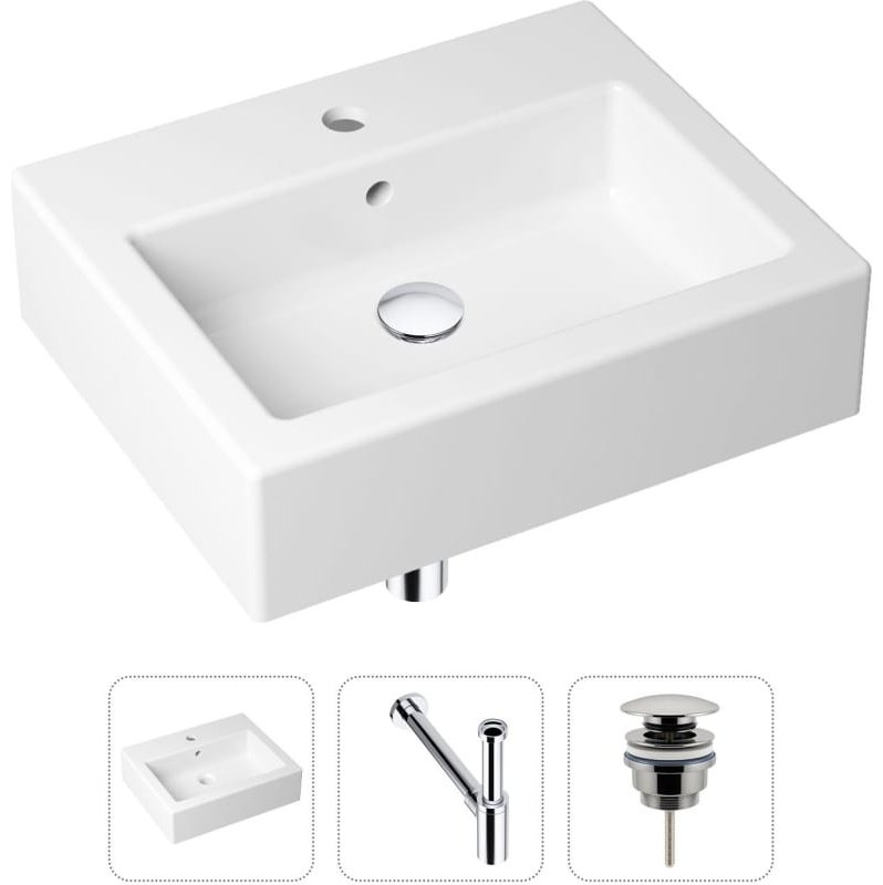 Раковина Lavinia Boho Bathroom Sink 21520655 накладная прямоугольная 41, санфарфор