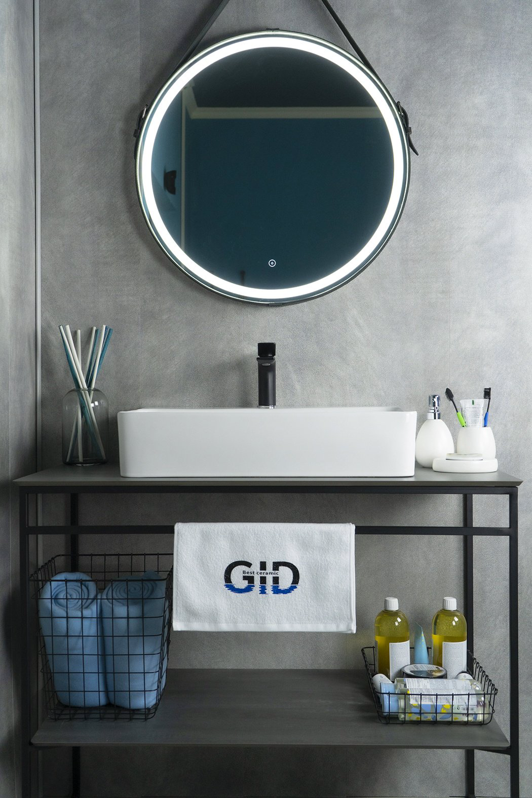 Раковина GID-ceramic N9256 накладная прямоугольная 42, керамика купить,NaN