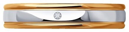 Кольцо SOKOLOV 87010091 размер 16 вес 3.2 г серебро, бриллиант купить,0