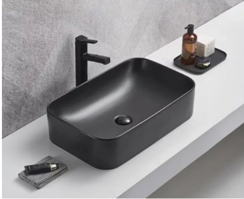 Раковина GID-ceramic Bm9599 накладная прямоугольная 61, керамика