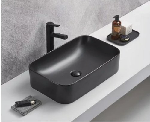 Раковина GID-ceramic Bm9599 накладная прямоугольная 61, керамика купить,153400