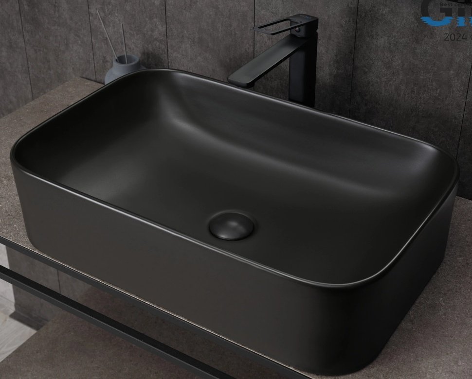 Раковина GID-ceramic Bm9599 накладная прямоугольная 61, керамика