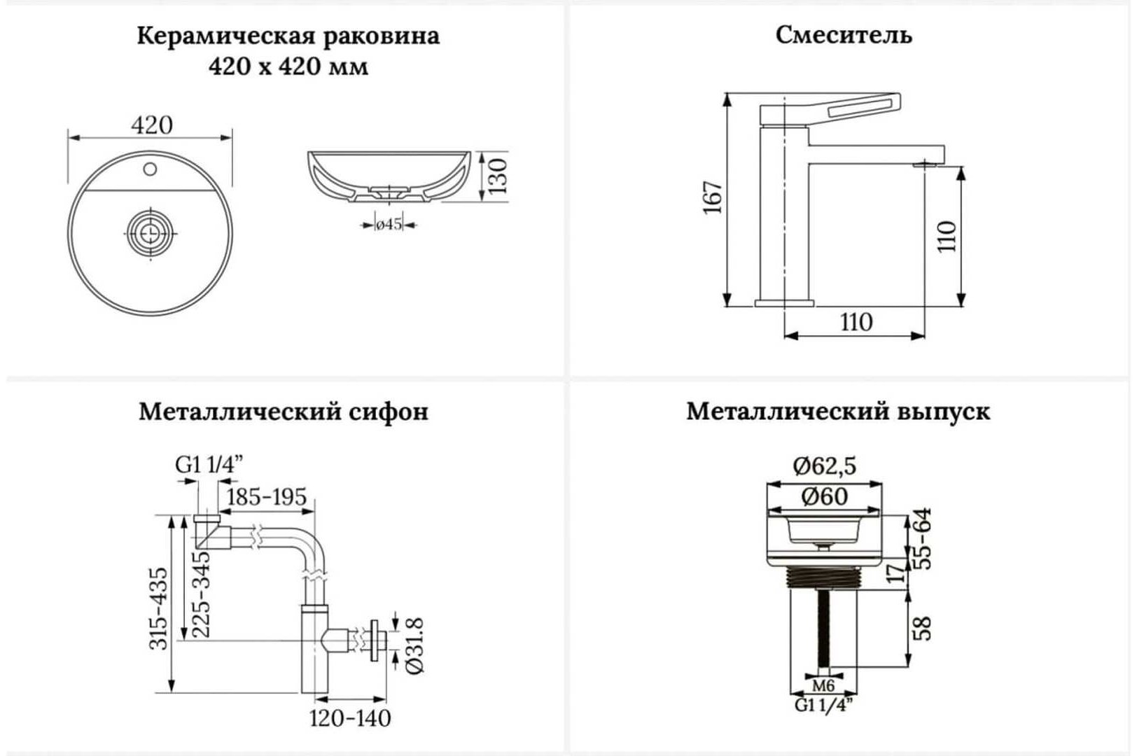 Раковина Wellsee 201002525, Chalice Perfection накладная круглая 42, фаянс купить,NaN
