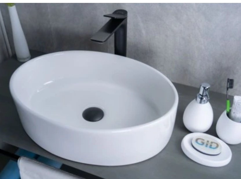 Раковина GID-ceramic N9012 накладная овальная 50, керамика купить,NaN